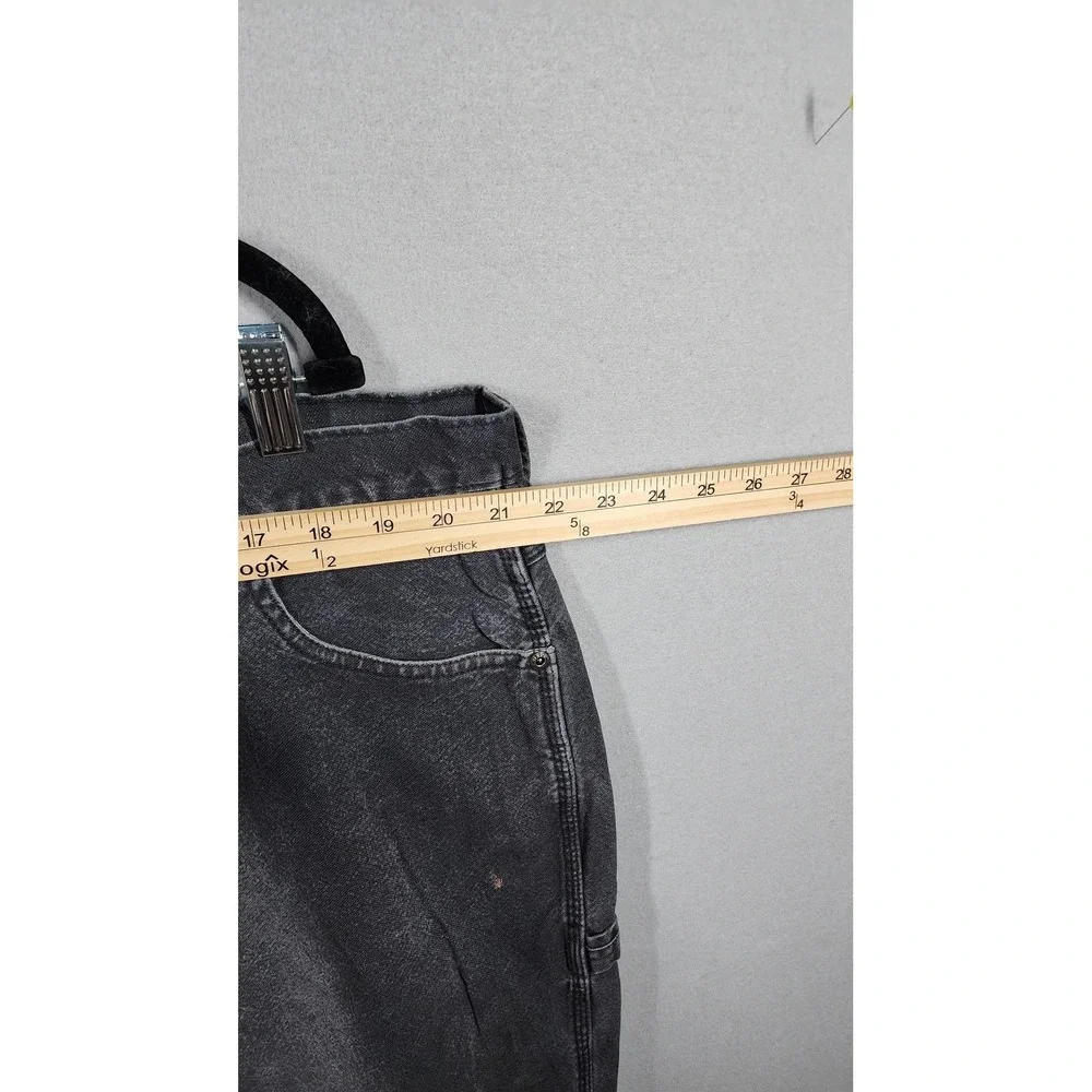 Dickies Jeans Mens 43x28 Black Denim Carpenter Workwear Distressed Grunge Skater
